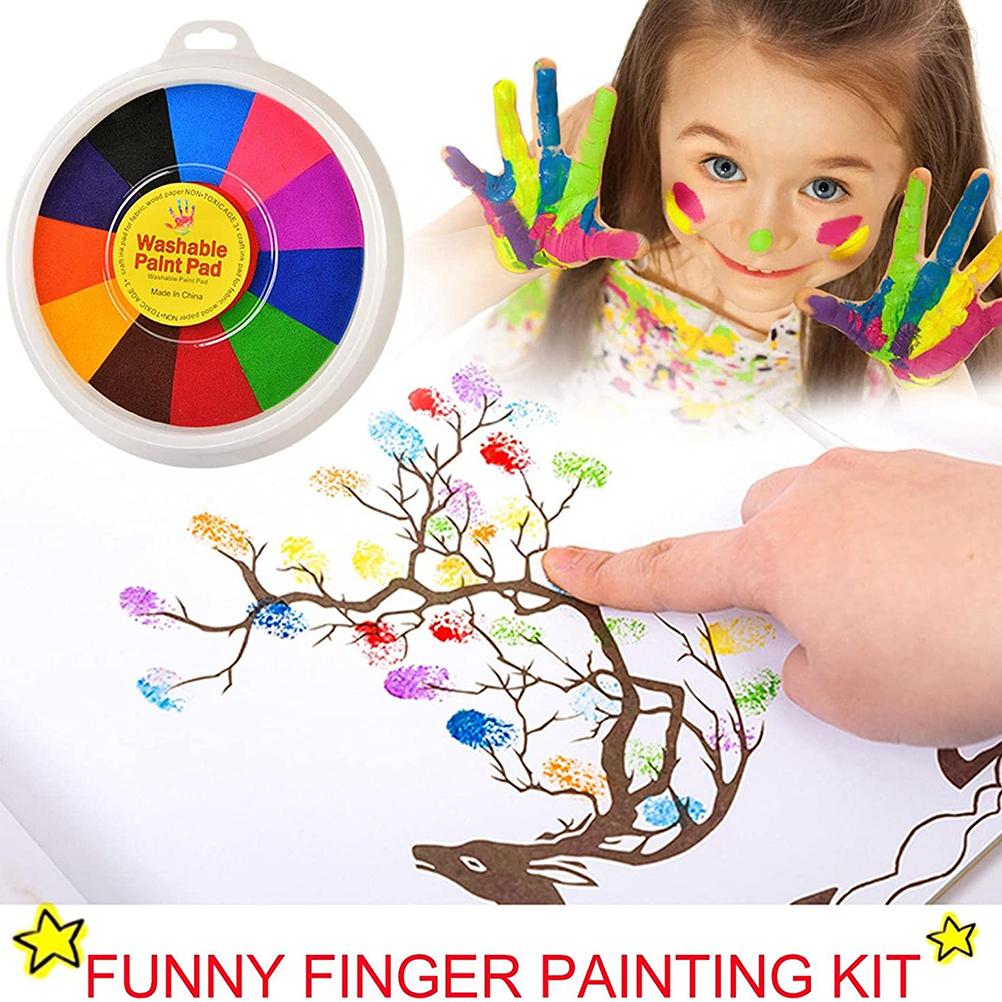 Funny Finger Painting Kit for Kids Non Toxic Washable Finger Paint Finger Drawing Toys DIY Crafts