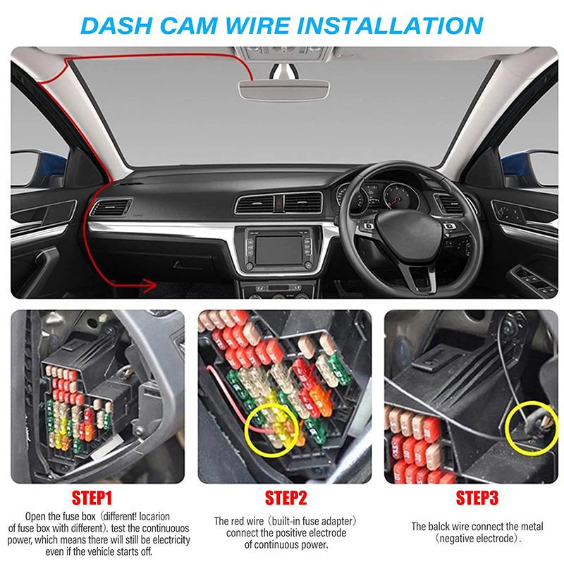 4,0-дюймовый видеорегистратор для автомобиля, 24H HD 1080P, видеорегистратор с двумя объективами, видеорегистратор с черным ящиком, 1080P, циклический видеорегистратор, зеркальный регистратор для вождения