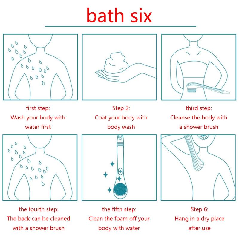 4 в 1 электрическая массажная щетка для чистки душа автоматический набор скрубберов для домашнего ухода прибор для чистки спины