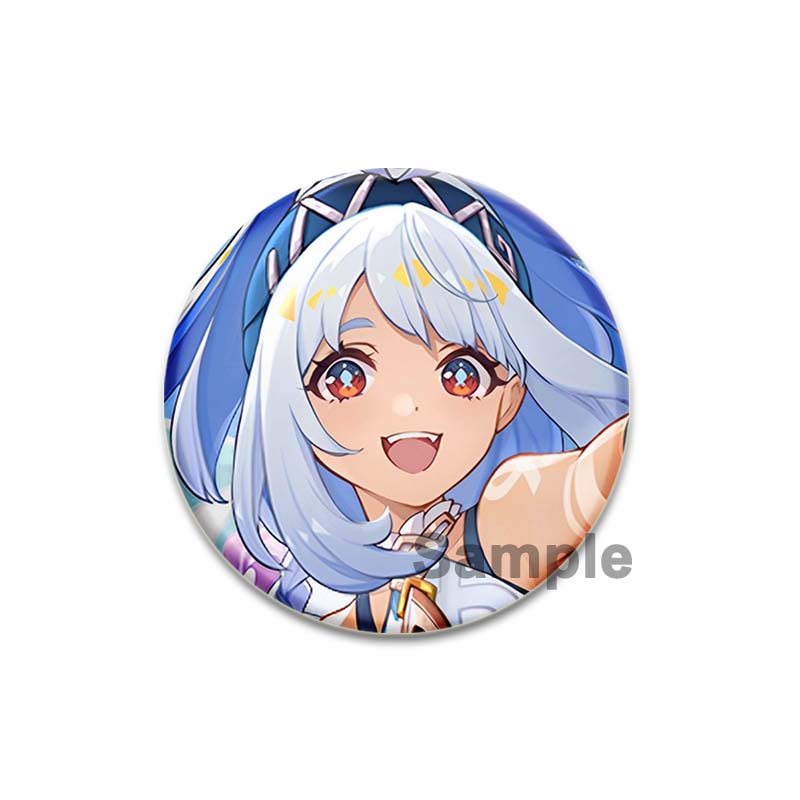 Anime Game Genshin Impact Mualani Soft Button Pins Character Kinich X Mualani Fanart Brooch Handmade Badge Fans Collection Gifts