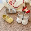 Туфли для девочек в корейском стиле, маленькие кожаные туфли, детские туфли-принцессы с бантом, легкие туфли Мэри Джейн, детские туфли-лодочки с мелким вырезом