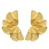 Trendy Metallic Floral Alloy Earrings: European & American Style