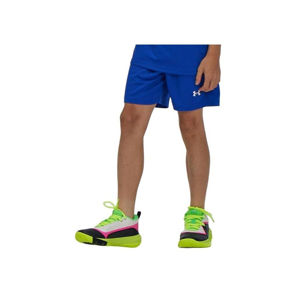Under Armour Детские тренировочные футбольные шорты с принтом логотипа Детские шорты Темно-синие 21600208-400
