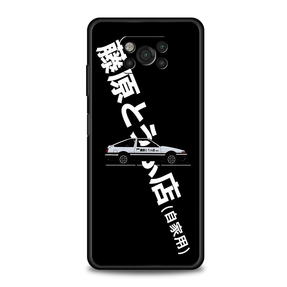Чехол для телефона Initial D для Xiaomi Poco F7 Ultra F6 F5 F4 F3 X6 X5 X4 X3 NFC C51 C55 M4 GT 5G Мягкий ТПУ корпус Fundas Сумки