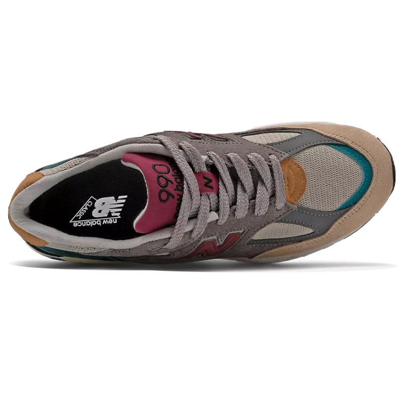 New Balance 990v2 Серые Зеленые Бордовые Кроссовки M990CP2