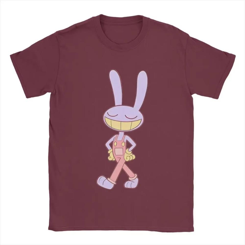 Jax The Amazing Digital Circus T Shirt for Men Funny T-Shirt O Neck Bunny Rabbit Tees Short Sleeve Clothing Graphic