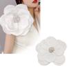 Multi Layer Soft Fabric Large Flower Brooch Stylish Breastpin for Dresses and Tops Floral Shaped Corsage Party Accessory