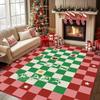 Рождественская Пуансеттия Красно-Зеленый Ковер для Гостиной Домашний Декор Диванный Столик Большие Ковры Коврик для Прихожей Балкона Нескользящий Придверный Коврик