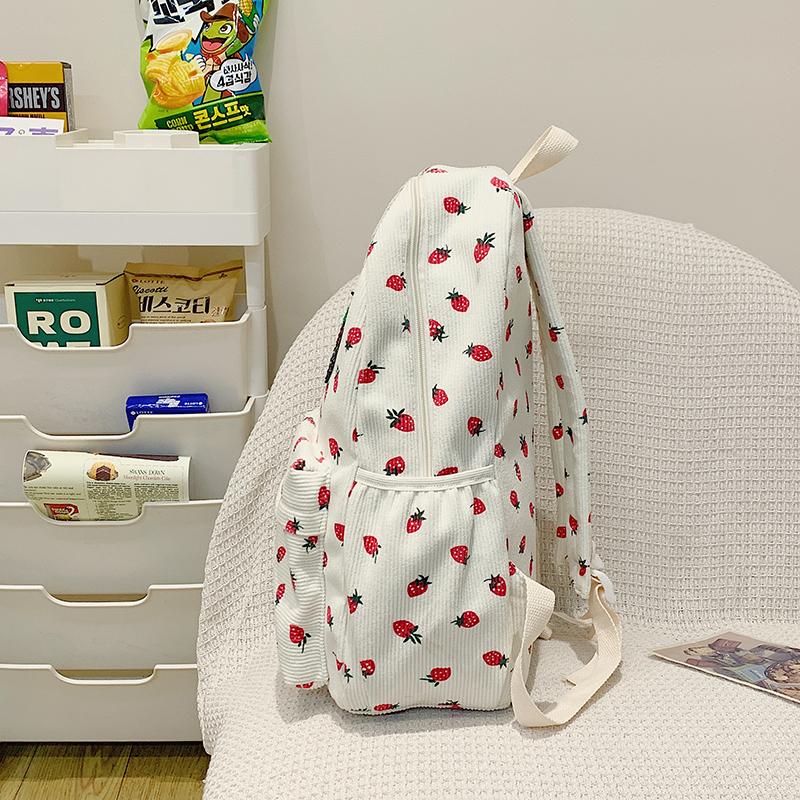 Большая вместимость школьного рюкзака с фруктовым узором