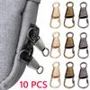10Pcs Zipper Slider Metal Small Clasp Repair Kit Replacement for Broken Buckles Zippers Puller Head Suitcase Zipper Pull Tab