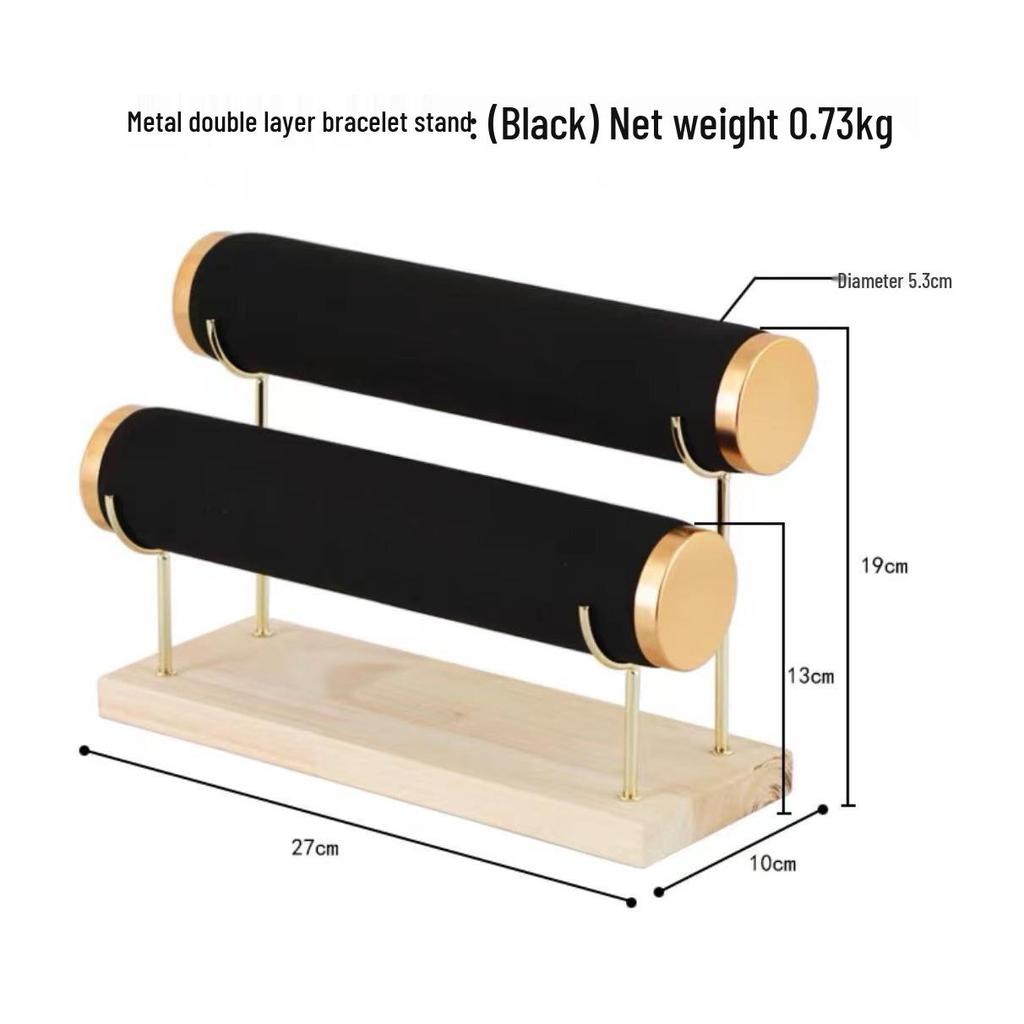 Бархатная подставка для ювелирных изделий: Массив дерева, одно/двухъярусный для браслетов и часов
