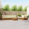 Outdoor Sofa Set with Cushions 7 pcs Natural and Cream