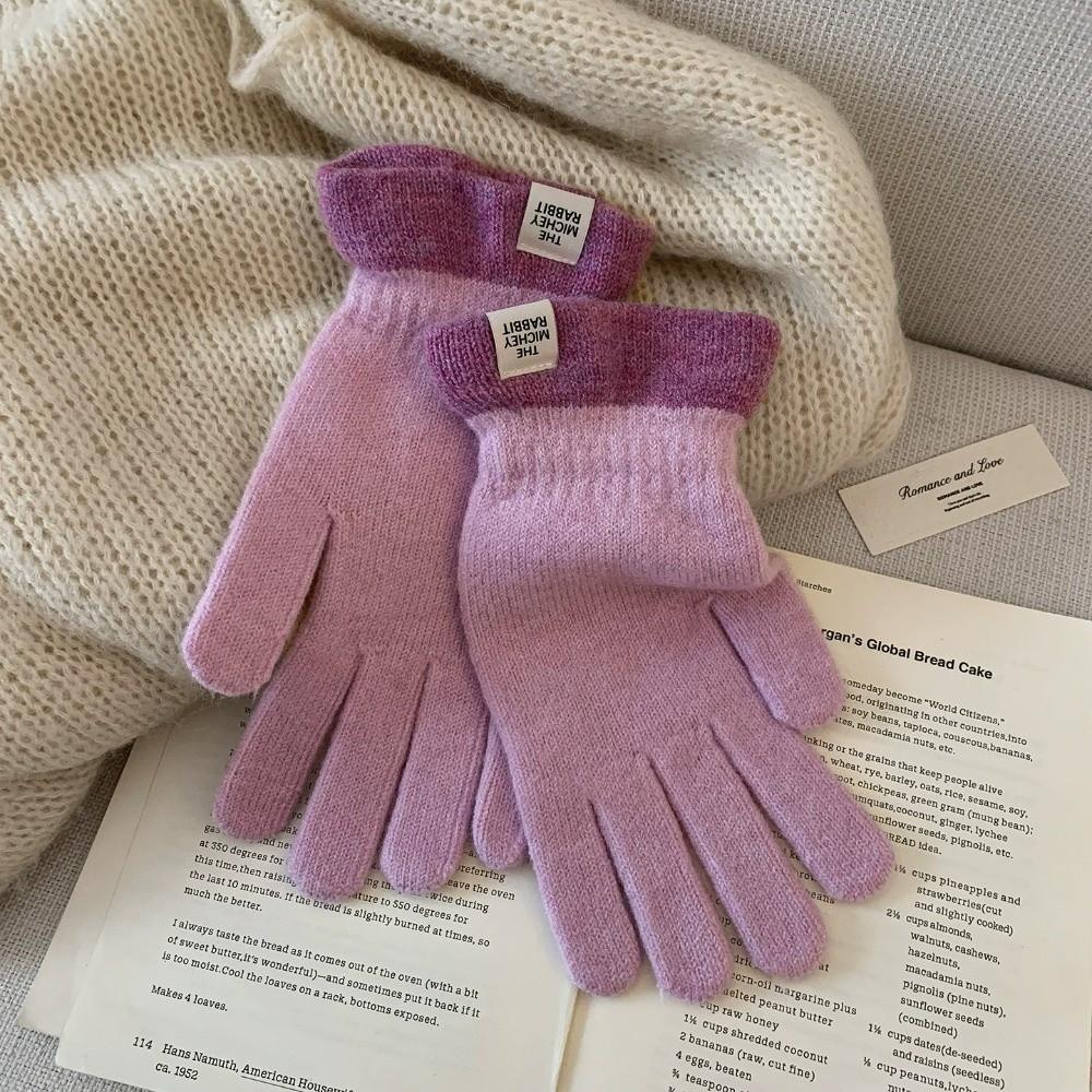 Cold Proof Full Finger Gloves Polyester Winter Warm Gloves One Tip Touch Screen Gloves For Women