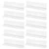 10Pcs L Shaped Clear PVC Shelf Separators for Supermarket Retail Closet Cabinet Shelf Organization Transparent Quick Access