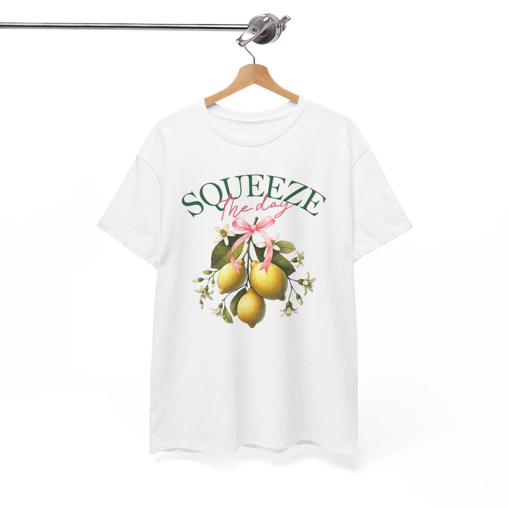 Squeeze the Day Funny T-shirt Tops Tees Unisex - Random & Hilarious Tee for Meme Lovers