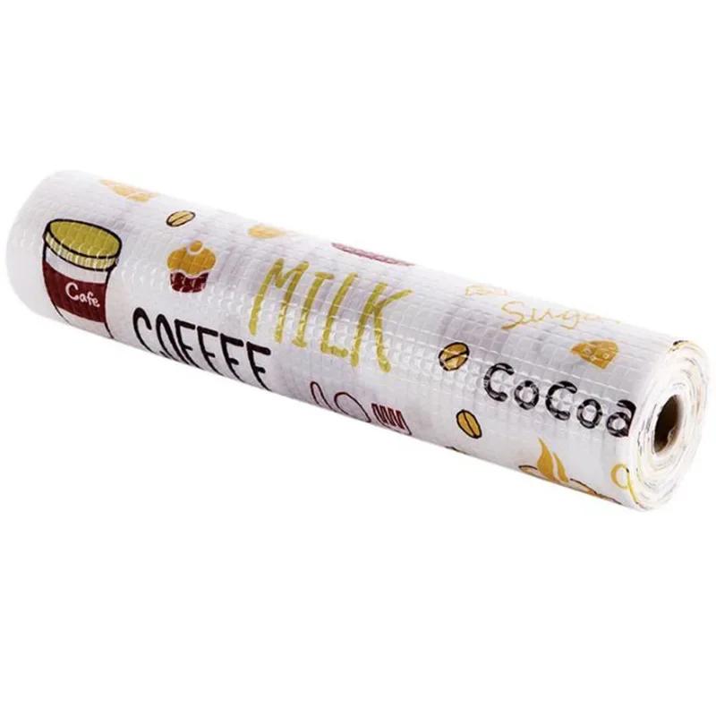 Коврик для шкафа с принтом, водонепроницаемый коврик для кухонного ящика, вкладыши для кухонных шкафов, коврики для холодильника, масштабируемая полка для контактной бумаги