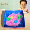 Foldable PVC Sandbox Square Sand Play Pool for Kids Pets Portable Beach Toy Pet Bath Tub Reinforced Base Reusable Sand Play Kit