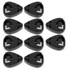 10pcs Black Plastic Stick On Guitar  Pick Holder for Acoustic Guitar / Bass / Ukulele with Adhesive Back