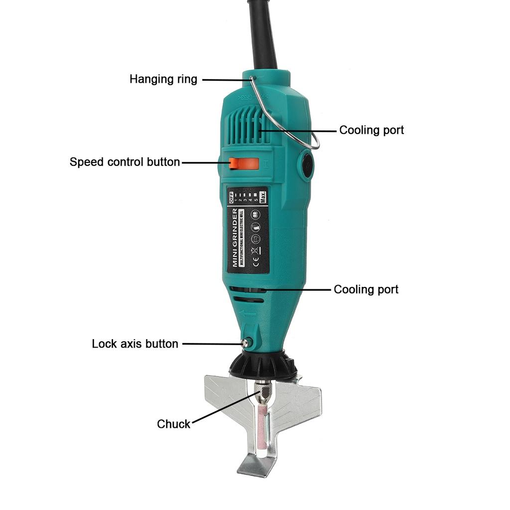 180W 5 Gear 20000RPM Power Tool Electric Chainsaw Sharpening Kit Electric Grinder Chain Saw Sharpener Polishing Grinding Machine