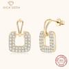 European And American Fashion Square Moissanite Earrings Earrings Drop Women's Party Accessories