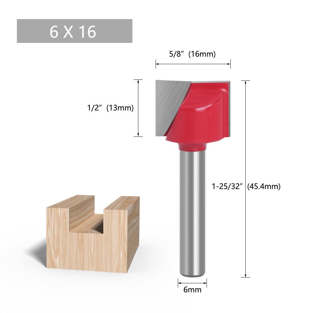 Набор фрез из вольфрамовой стали с плоским дном для ЧПУ-фрезера для деревообработки, 6 типов