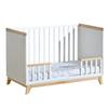 Łóżeczko dziecięce nordik 2w1 120x60 cm - drewniane łóżko dla dziecka + barierka