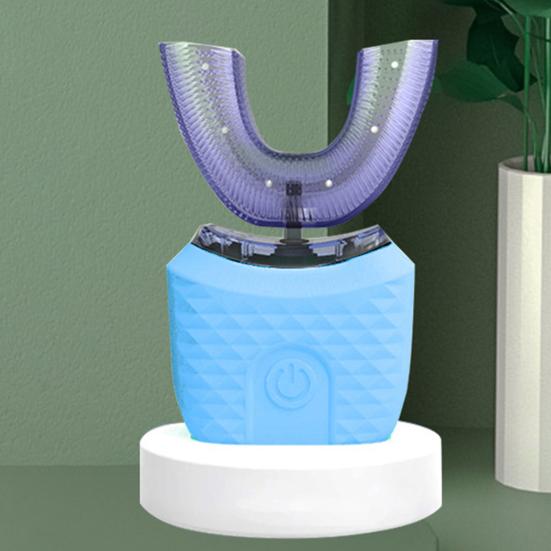 Adults U-Shaped Electric Toothbrush 3 Modes Adjustable Full Coverage Silicone Brush Heads IPX7 Waterproof Automatic Men Women Rechargeable Toothbrush