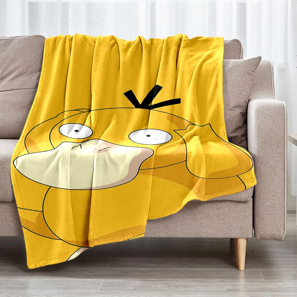 Pokémon Theme Printed Blanket - Perfect for Couch, Bed, Travel & Outdoor Use | Machine Washable, Cozy & Durable.