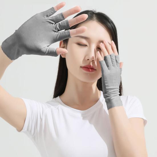 Отличные перчатки для лампы для ногтей, полупальцы, впитывающие пот, защита от УФ-излучения, ЕМА