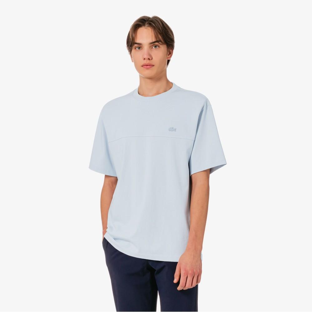 [Lacoste] Men's Strong-Twist Woven Cut-Out Short-Sleeve T-Shirt TH358E-56GJ2G