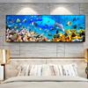 Abstract Animal Canvas Painting Underwater World Dolphin Fish Shark Posters and Prints Wall Art Picture Room Home Decor No Frame