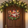 Gingerbread Man Pendant Christmas Wooden Hanging Pendant, Festive Ornaments with Hemp Rope for Tree Gift For Friends Wall Window Fireplace Decoration,