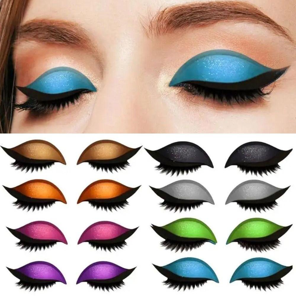 2 Pairs Self-Adhesive 3-in-1 Eye Makeup Sticker Waterproof Eyeliner Sticker  Beginner Friendly