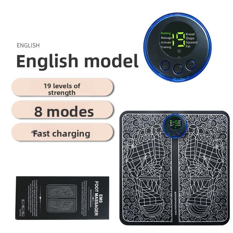 Интеллектуальный EMS массажер для ног, микротоковая машина для терапии ног, перезаряжаемый портативный импульсный массажный коврик для ног, массажер для ног