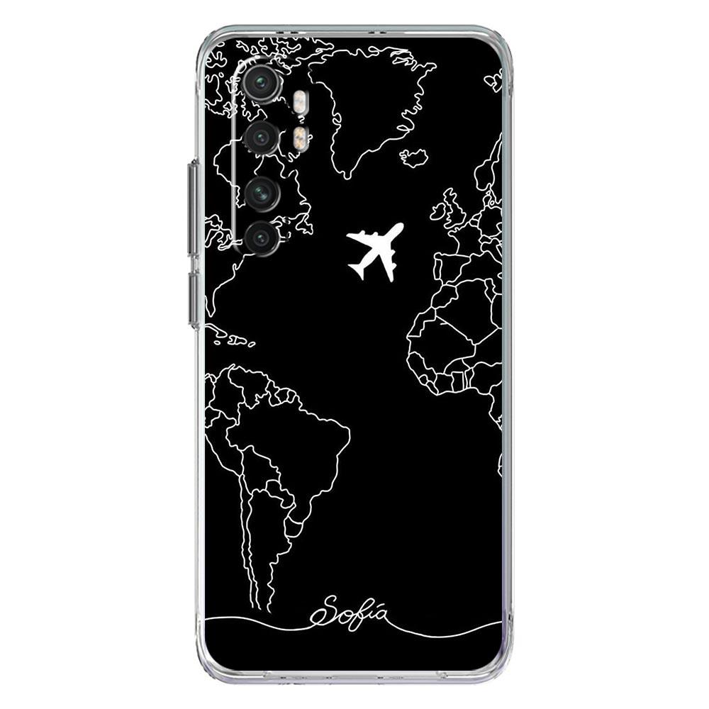 Чехол для телефона для Xiaomi Poco X6 X5 NFC X3 F6 F5 Pro F4 F3 M3 14 13T 12T 12 13 Lite 11 5G Обложка Мультяшный Мировая карта Пейзаж Направление
