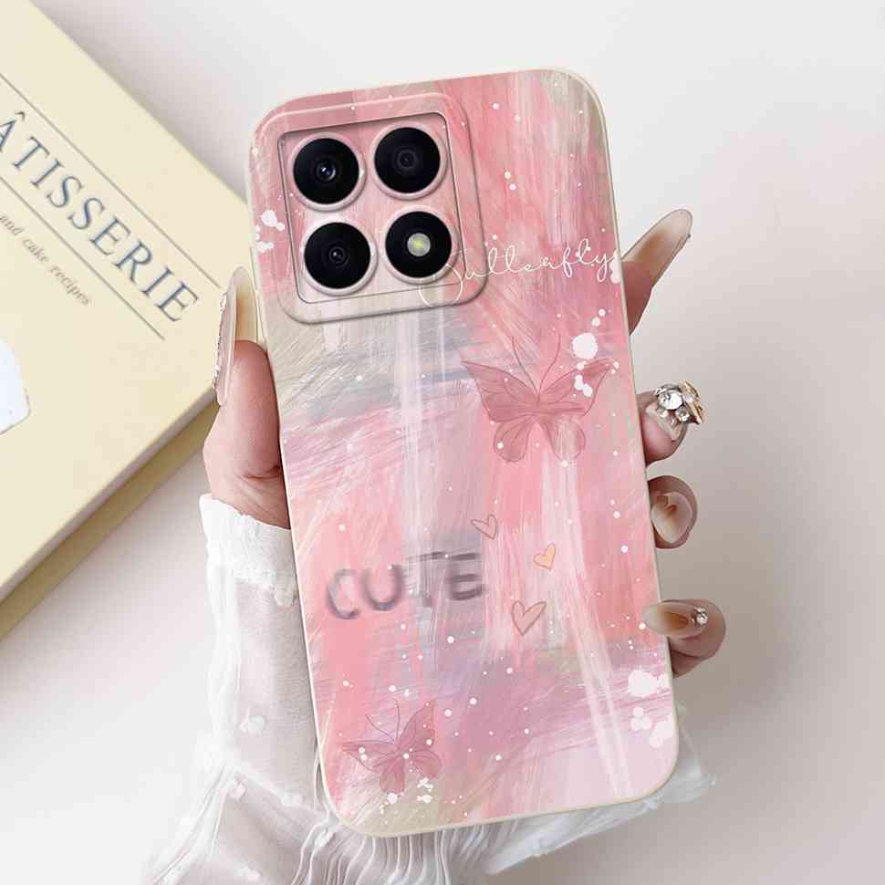 For Honor X8a 4G CRT-LX1 Case Cute Butterfly Luxury Flower Soft Silicone Cover For Huawei HonorX8a X8A CRT-LX2 6.7" Bumper Shell
