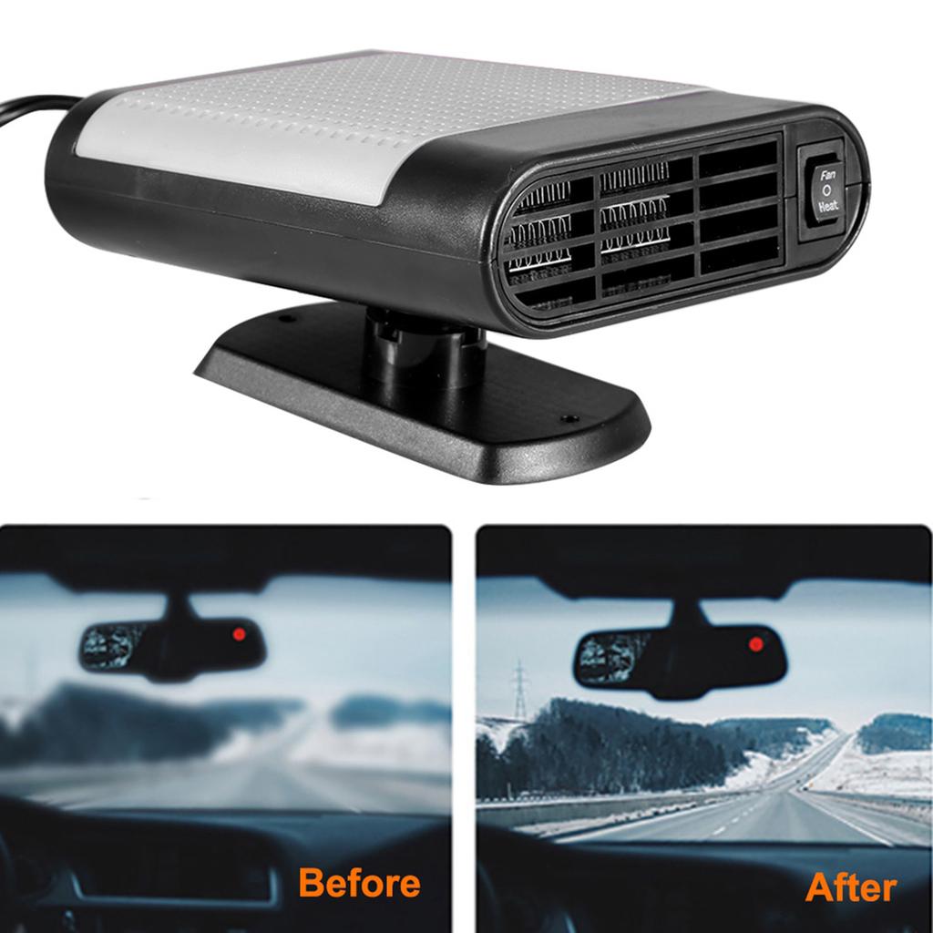 Car 12V Portable Electric Window Heater Heating Dryer Fan Defroster Demister (Red)