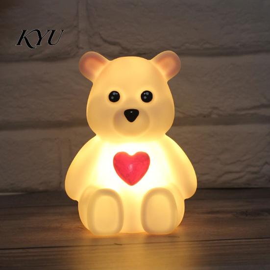 Decorative Desk Lamp for Kids Cute Animal Night Light Kids, Rabbit Bear Deer Cat Dog Birthday Gifts Boys Girls Shape LED Bedside Lamp, Soft