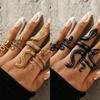 Fashion Snake Ring Set, Trend Exaggerated Personality Creative Animal Ring, Metal Jewelry
