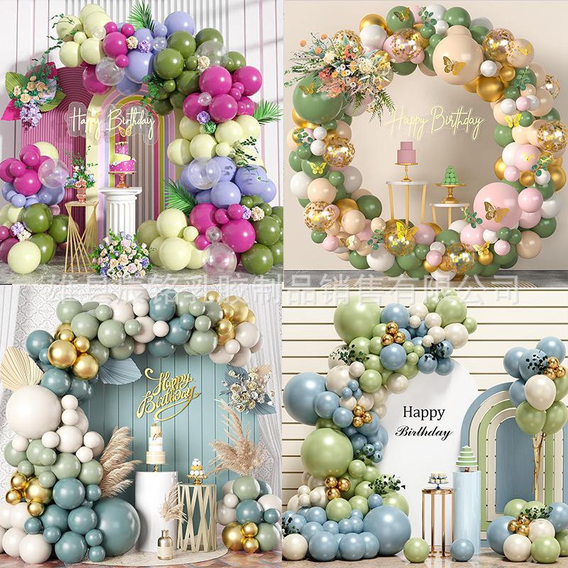 Мори Сет День рождения Событие Тема джунглей Украшение для вечеринки Набор латексных шаров-цепочек