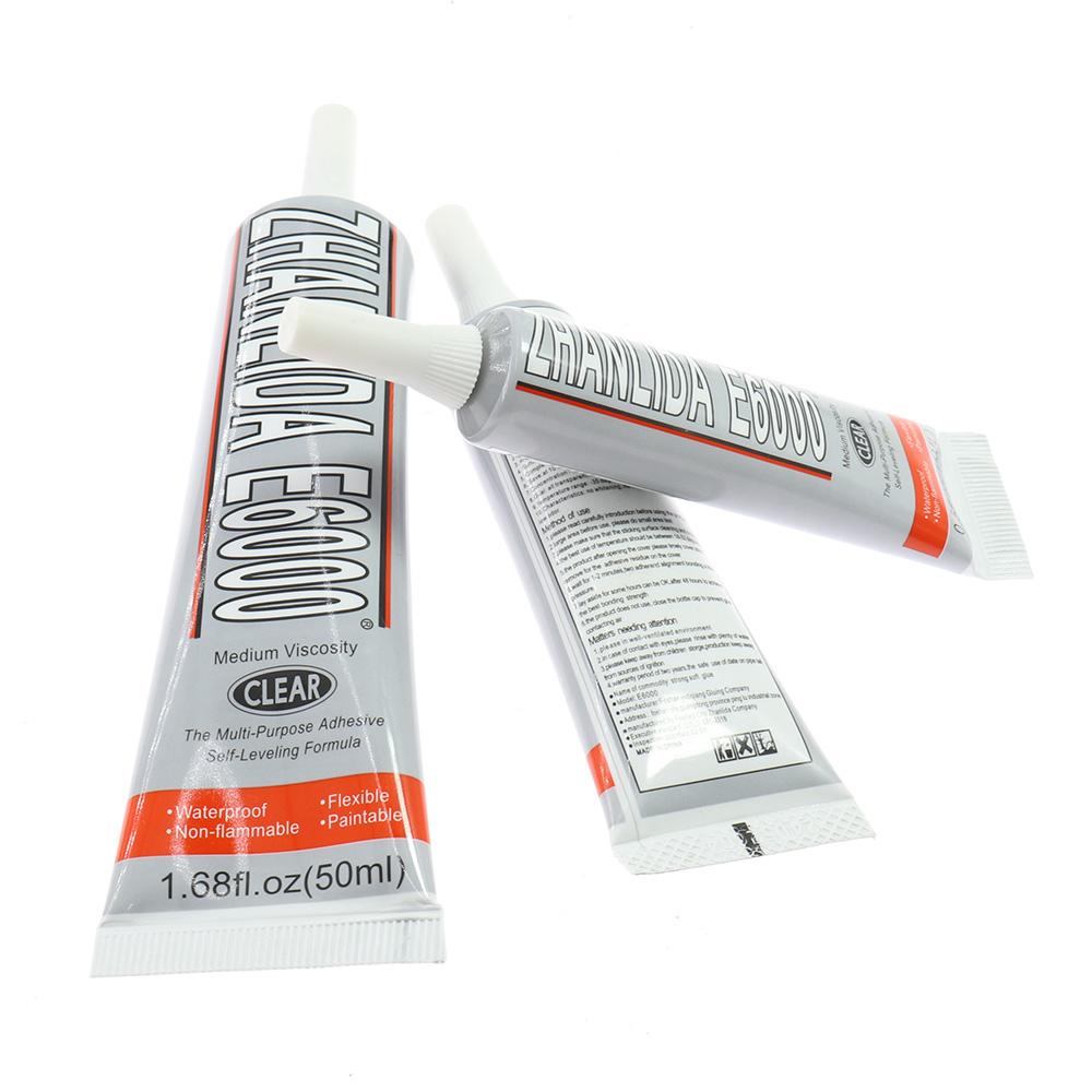 E6000 Клей 15 мл 25 мл 50 мл Кристалл Стразы Иглы для рукоделия Прозрачный гибкий клей Сильная фиксация Ювелирные изделия DIY Инструмент