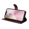 For iPhone 16e PU Leather Wallet Case Phone Stand Cover with Tempered Glass
