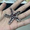 ZHUKOU 52x54mm fashion Crystal starfish pendant for women Handmade Necklace Earrings Making Accessories model:VD417