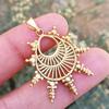 Chakra Design 18k Yellow Gold Plated Beautiful Pendant GOLD-126