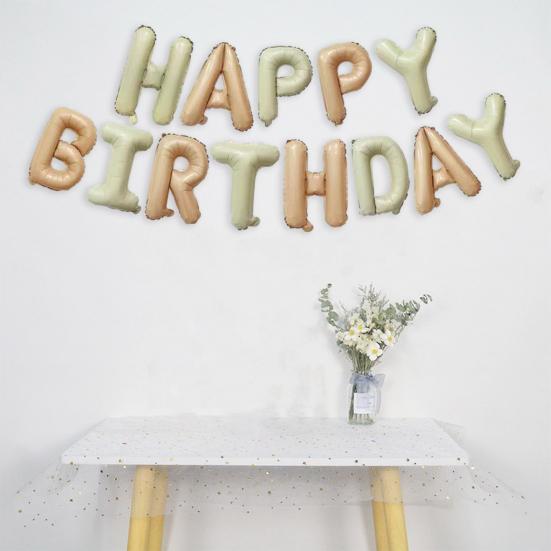 1 Set Happy Birthday Balloon Aluminum Foil Letter Shape Party Balloon Decoration for Birthday Celebration!