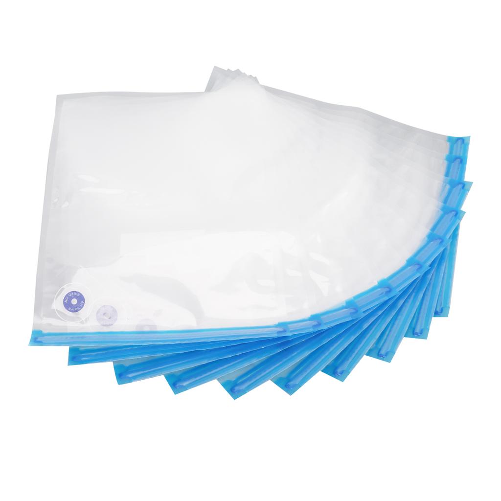 10Pcs Food Vacuum Bag Odorless Space Saving Vacuum Bag with Pump for Home Sup market