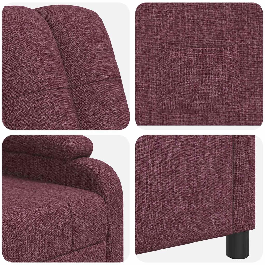 Recliner Chair Purple Fabric