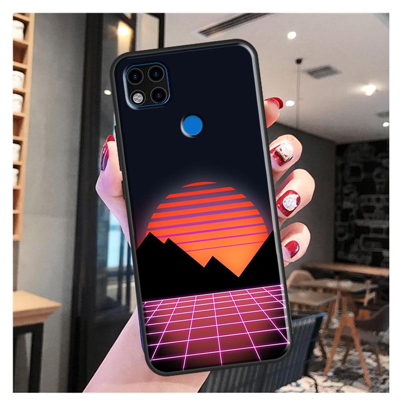 Чехол Vaporwave Retro Synthwave Sunset 80S для Xiaomi Redmi Note 10 Pro Note 9 Pro Note 11 Pro 8T 9S 10S 10 9A 9T 9C