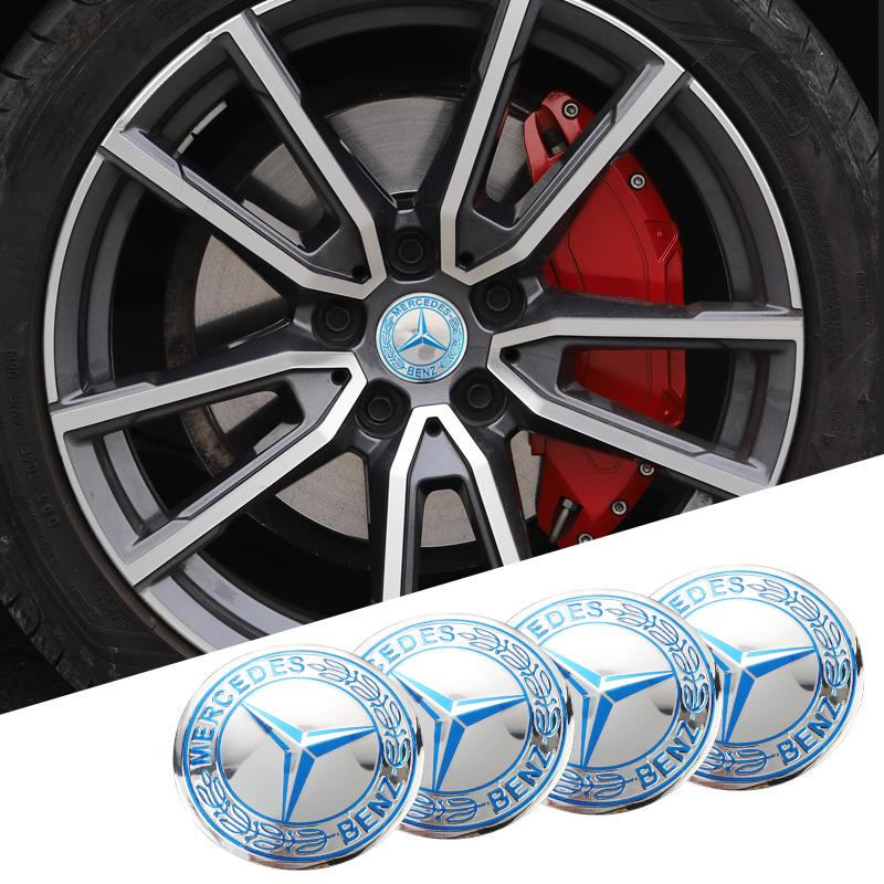 4Pcs 56mm Car Wheel Stickers Center Hub Cap Car Emblem Badge Decal For Mercedes Benz AMG Brabus Carlsson W205 C300 W203 W206 ZN7