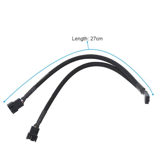 27 см 4-контактный ШИМ-разветвитель адаптер питания кабель для корпуса процессора компьютера вентилятор-кулер